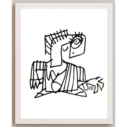 Nezih Danyal Tipler Kişiye Özel Sertifikalı Sınırlı Fine Art Karikatür Baskı NTP00083