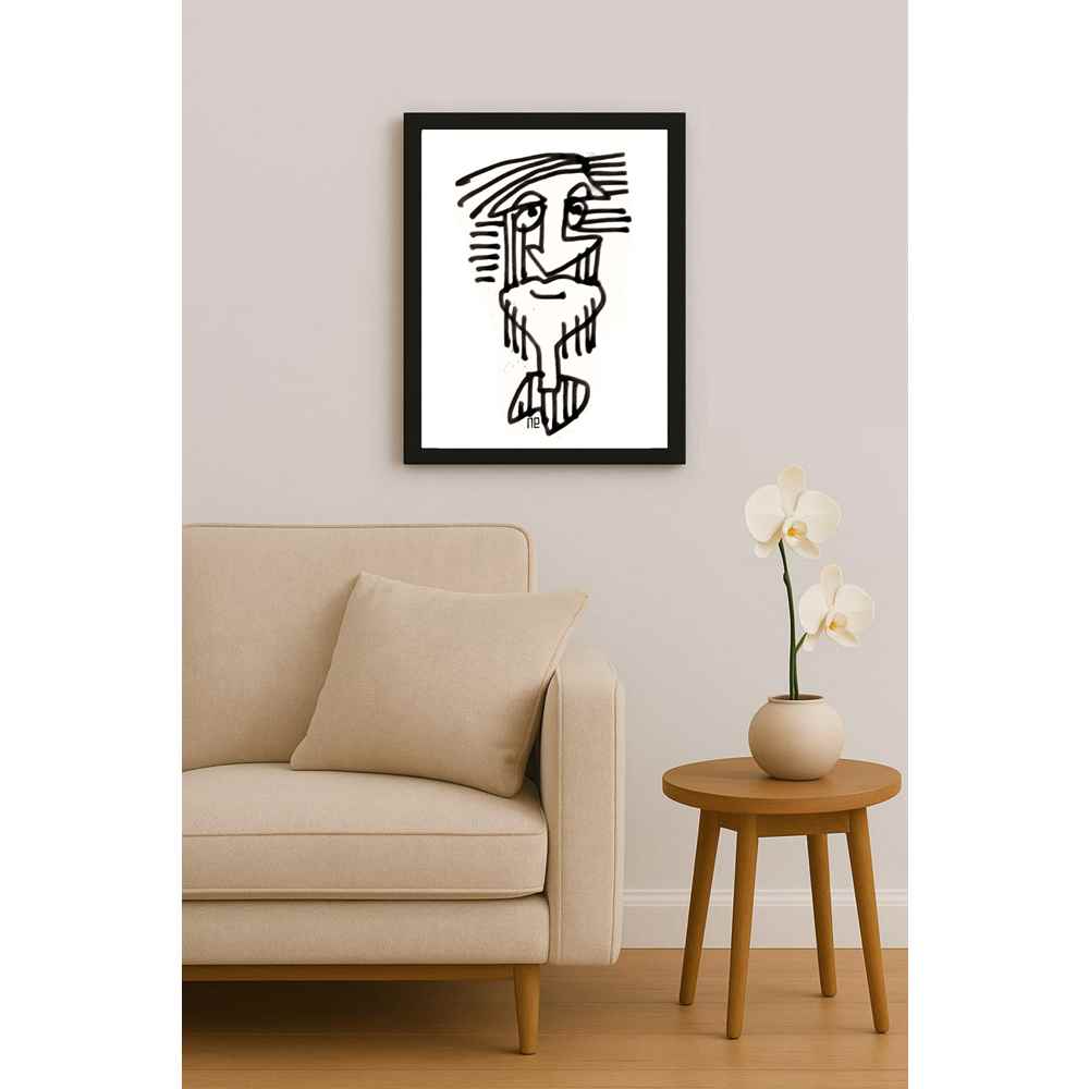 Nezih Danyal Tipler Kişiye Özel Sertifikalı Sınırlı Fine Art Karikatür Baskı NTP00086