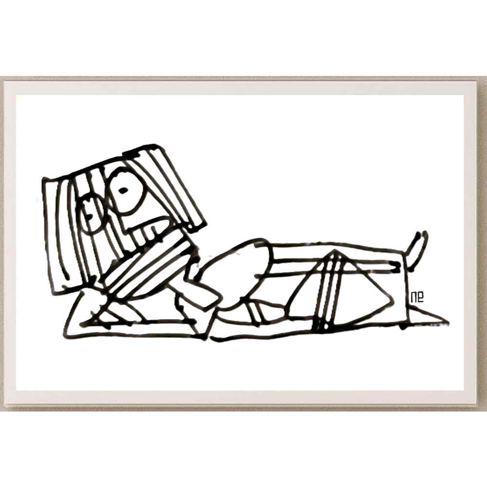 Nezih Danyal Tipler Kişiye Özel Sertifikalı Sınırlı Fine Art Karikatür Baskı NTP00087