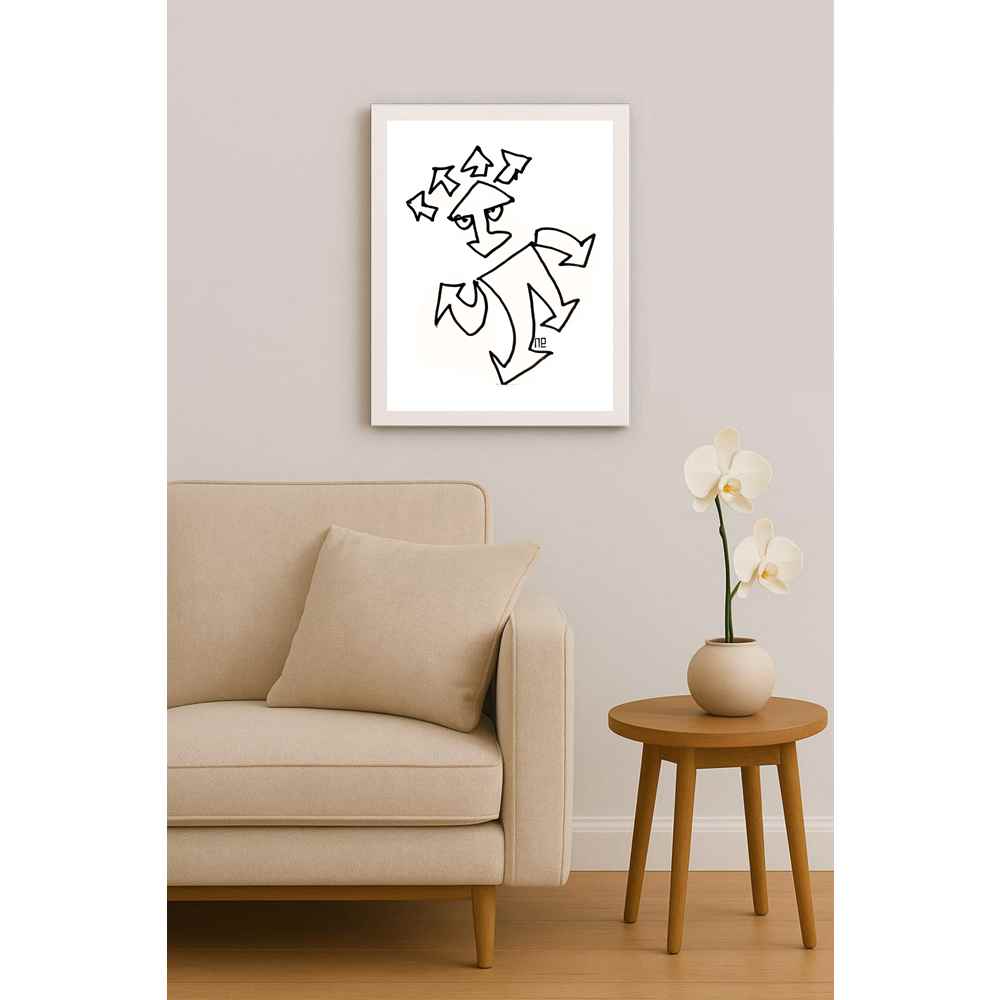 Nezih Danyal Tipler Kişiye Özel Sertifikalı Sınırlı Fine Art Karikatür Baskı NTP00088