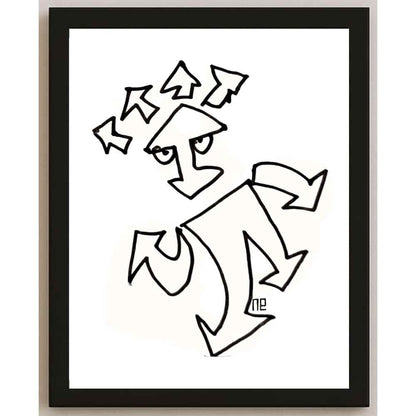 Nezih Danyal Tipler Kişiye Özel Sertifikalı Sınırlı Fine Art Karikatür Baskı NTP00088