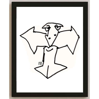 Nezih Danyal Tipler Kişiye Özel Sertifikalı Sınırlı Fine Art Karikatür Baskı NTP00089