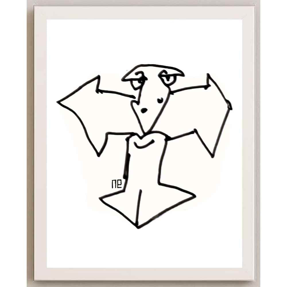 Nezih Danyal Tipler Kişiye Özel Sertifikalı Sınırlı Fine Art Karikatür Baskı NTP00089