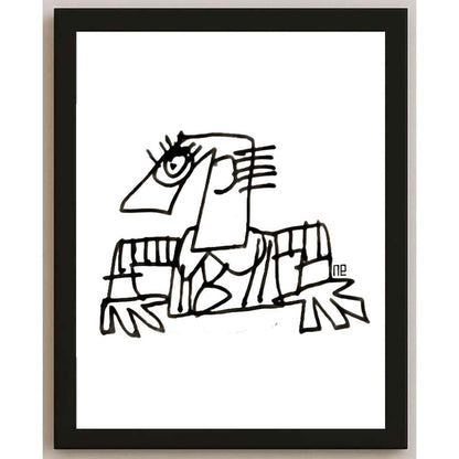 Nezih Danyal Tipler Kişiye Özel Sertifikalı Sınırlı Fine Art Karikatür Baskı NTP00090