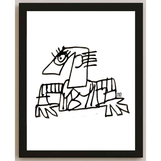 Nezih Danyal Tipler Kişiye Özel Sertifikalı Sınırlı Fine Art Karikatür Baskı NTP00090