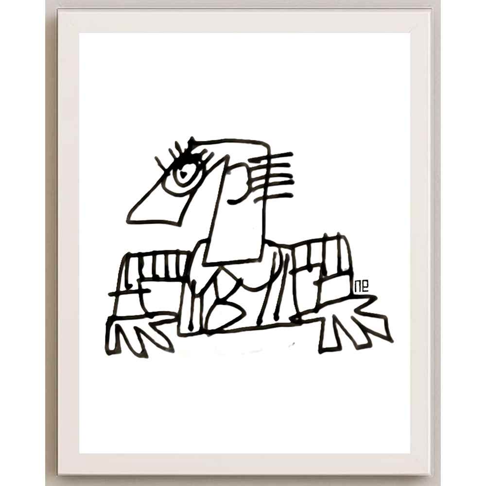 Nezih Danyal Tipler Kişiye Özel Sertifikalı Sınırlı Fine Art Karikatür Baskı NTP00090