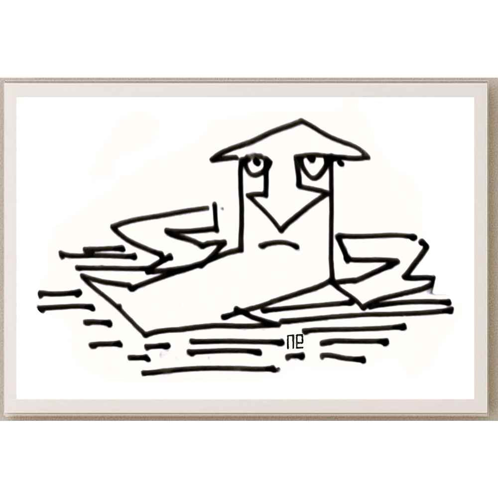 Nezih Danyal Tipler Kişiye Özel Sertifikalı Sınırlı Fine Art Karikatür Baskı NTP00093