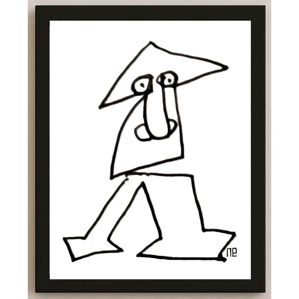 Nezih Danyal Tipler Kişiye Özel Sertifikalı Sınırlı Fine Art Karikatür Baskı NTP00096