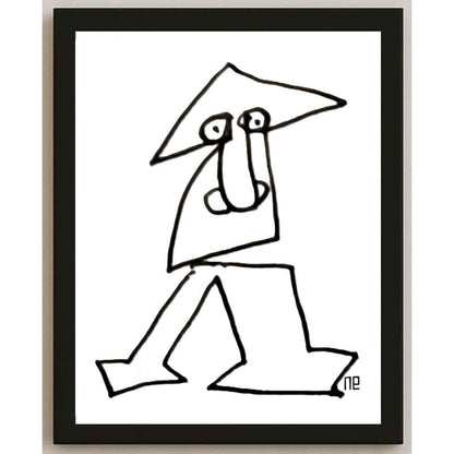 Nezih Danyal Tipler Kişiye Özel Sertifikalı Sınırlı Fine Art Karikatür Baskı NTP00096