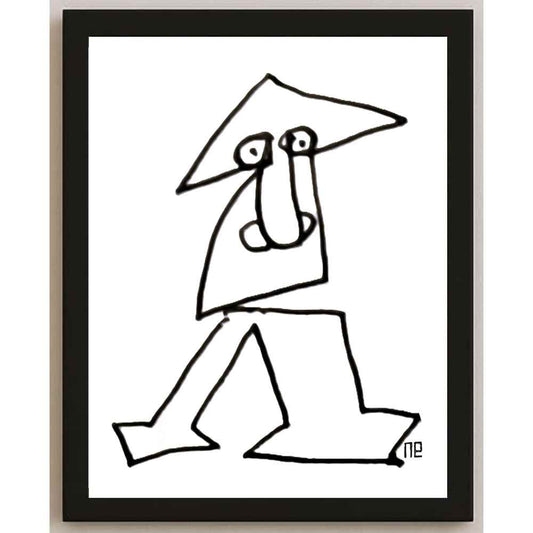 Nezih Danyal Tipler Kişiye Özel Sertifikalı Sınırlı Fine Art Karikatür Baskı NTP00096