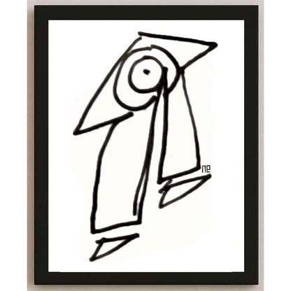 Nezih Danyal Tipler Kişiye Özel Sertifikalı Sınırlı Fine Art Karikatür Baskı NTP00097