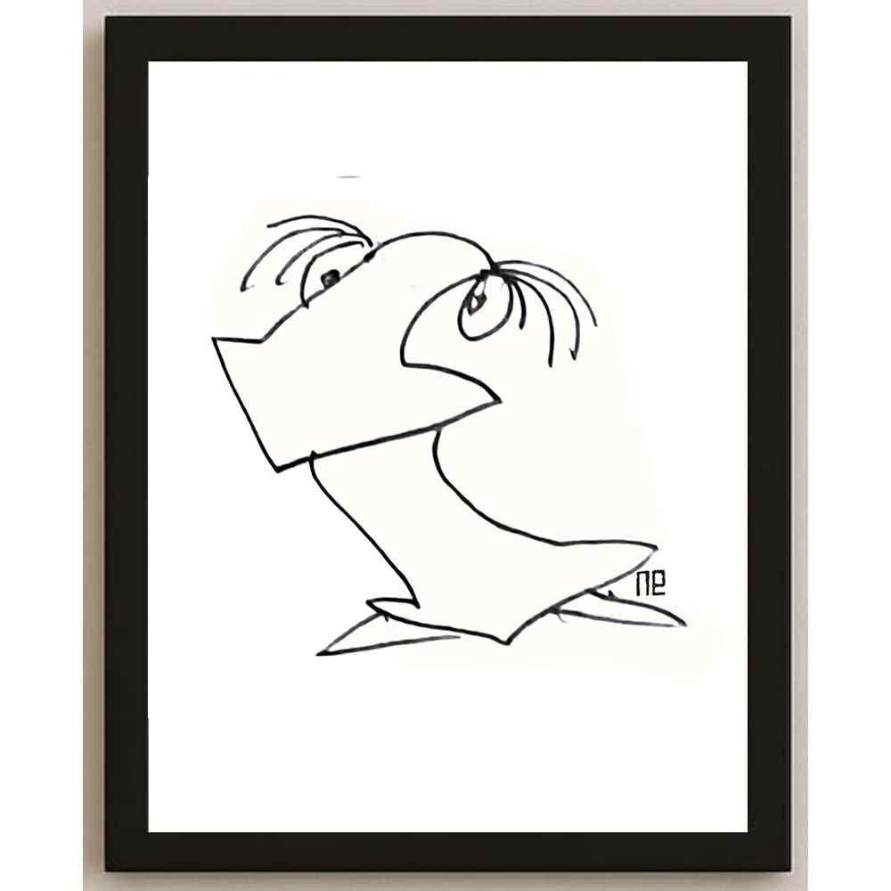 Nezih Danyal Tipler Kişiye Özel Sertifikalı Sınırlı Fine Art Karikatür Baskı NTP00098