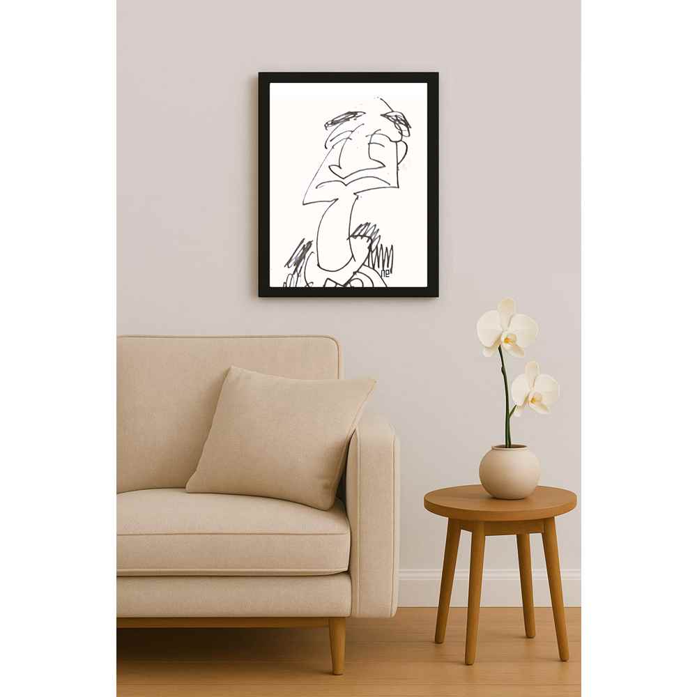 Nezih Danyal Tipler Kişiye Özel Sertifikalı Sınırlı Fine Art Karikatür Baskı NTP00099