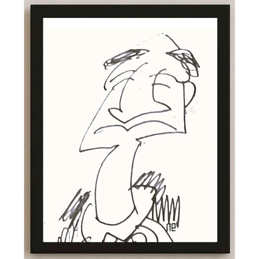 Nezih Danyal Tipler Kişiye Özel Sertifikalı Sınırlı Fine Art Karikatür Baskı NTP00099