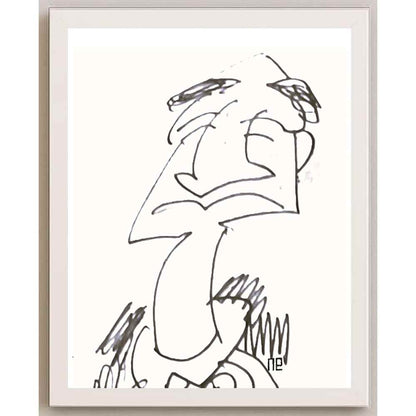 Nezih Danyal Tipler Kişiye Özel Sertifikalı Sınırlı Fine Art Karikatür Baskı NTP00099