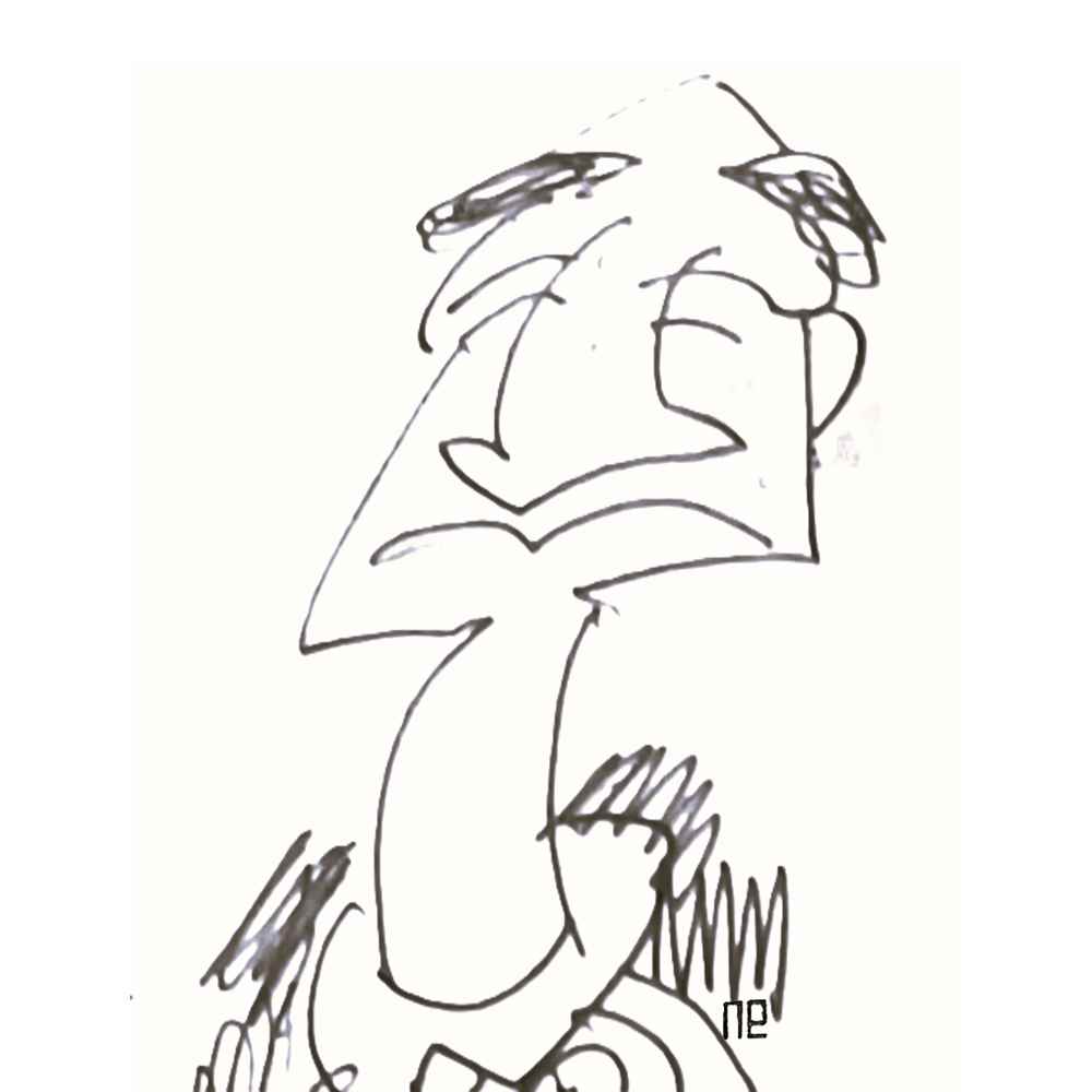 Nezih Danyal Tipler Kişiye Özel Sertifikalı Sınırlı Fine Art Karikatür Baskı NTP00099
