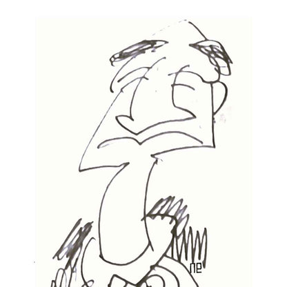 Nezih Danyal Tipler Kişiye Özel Sertifikalı Sınırlı Fine Art Karikatür Baskı NTP00099