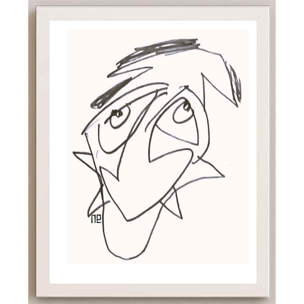 Nezih Danyal Tipler Kişiye Özel Sertifikalı Sınırlı Fine Art Karikatür Baskı NTP00100