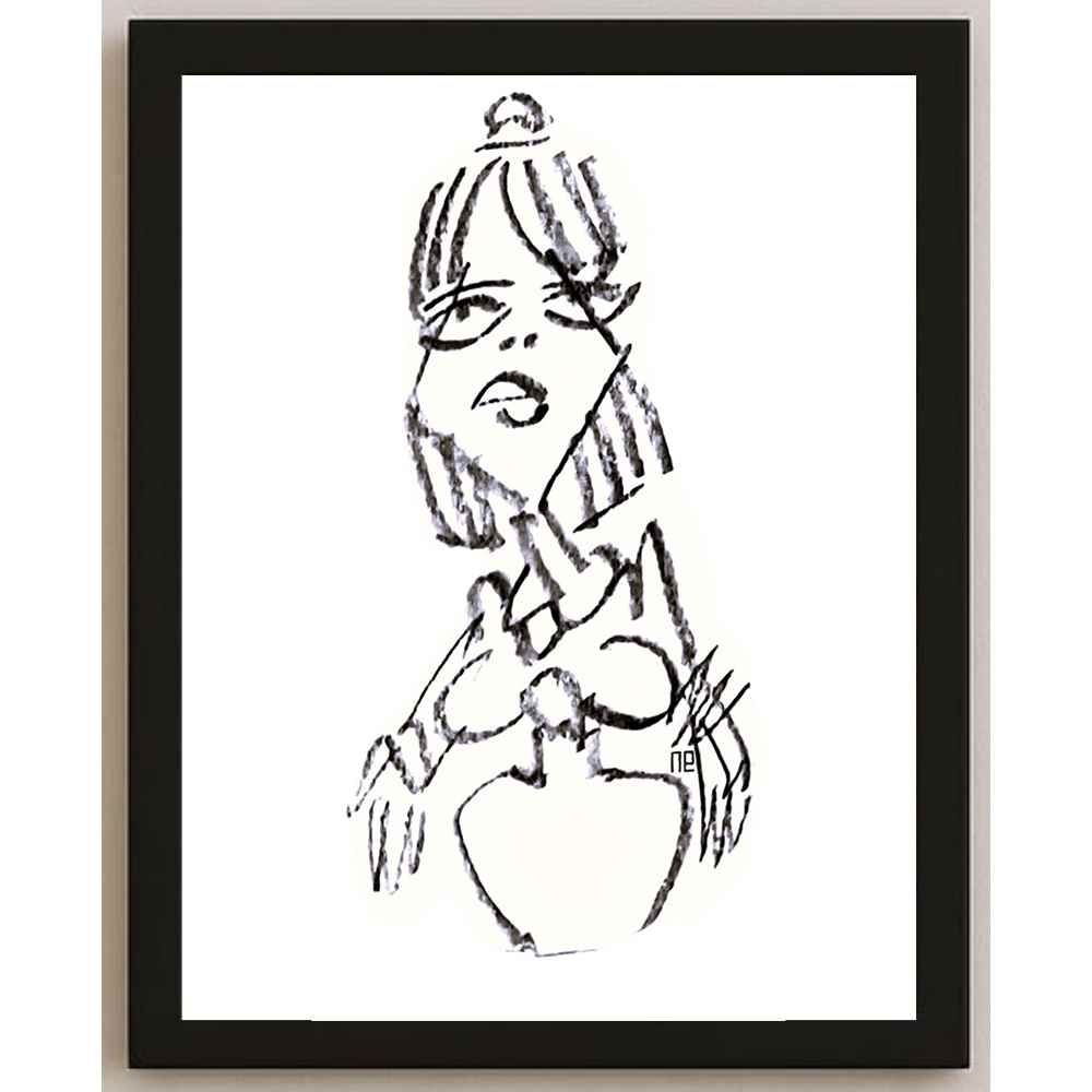 Nezih Danyal Tipler Kişiye Özel Sertifikalı Sınırlı Fine Art Karikatür Baskı NTP00101