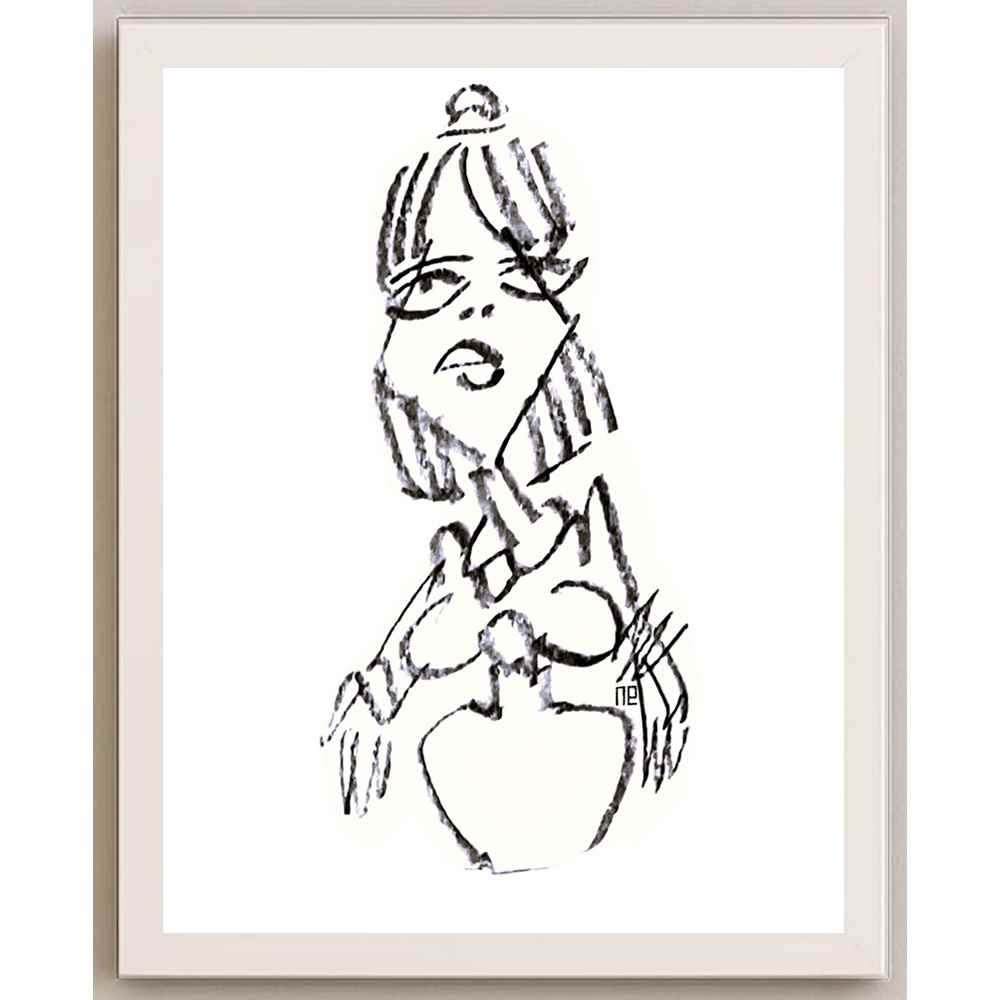 Nezih Danyal Tipler Kişiye Özel Sertifikalı Sınırlı Fine Art Karikatür Baskı NTP00101