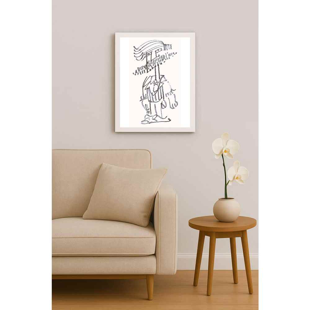 Nezih Danyal Tipler Kişiye Özel Sertifikalı Sınırlı Fine Art Karikatür Baskı NTP00102