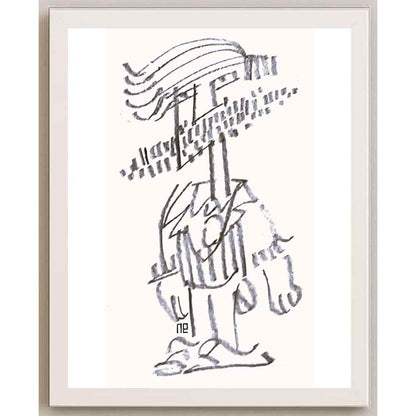 Nezih Danyal Tipler Kişiye Özel Sertifikalı Sınırlı Fine Art Karikatür Baskı NTP00102