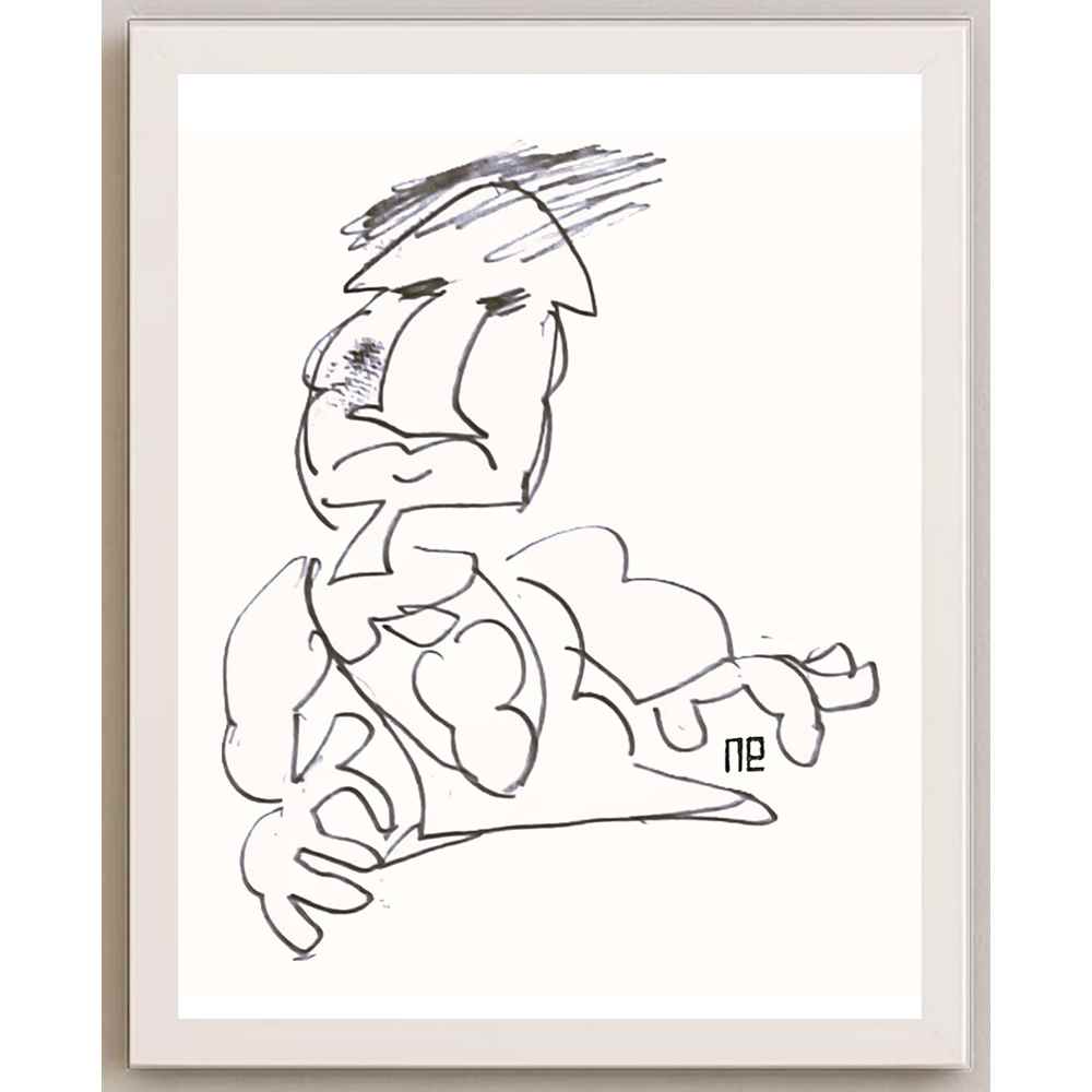 Nezih Danyal Tipler Kişiye Özel Sertifikalı Sınırlı Fine Art Karikatür Baskı NTP00103