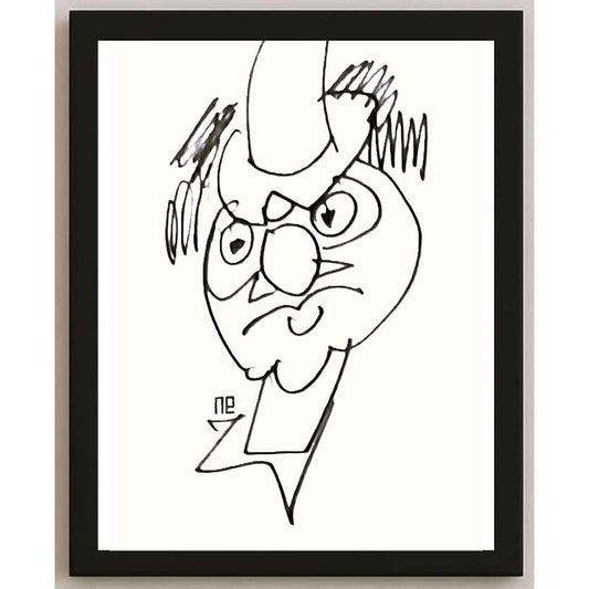 Nezih Danyal Tipler Kişiye Özel Sertifikalı Sınırlı Fine Art Karikatür Baskı NTP00104