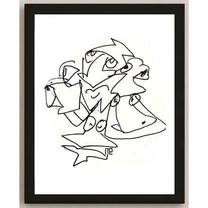 Nezih Danyal Tipler Kişiye Özel Sertifikalı Sınırlı Fine Art Karikatür Baskı NTP00105