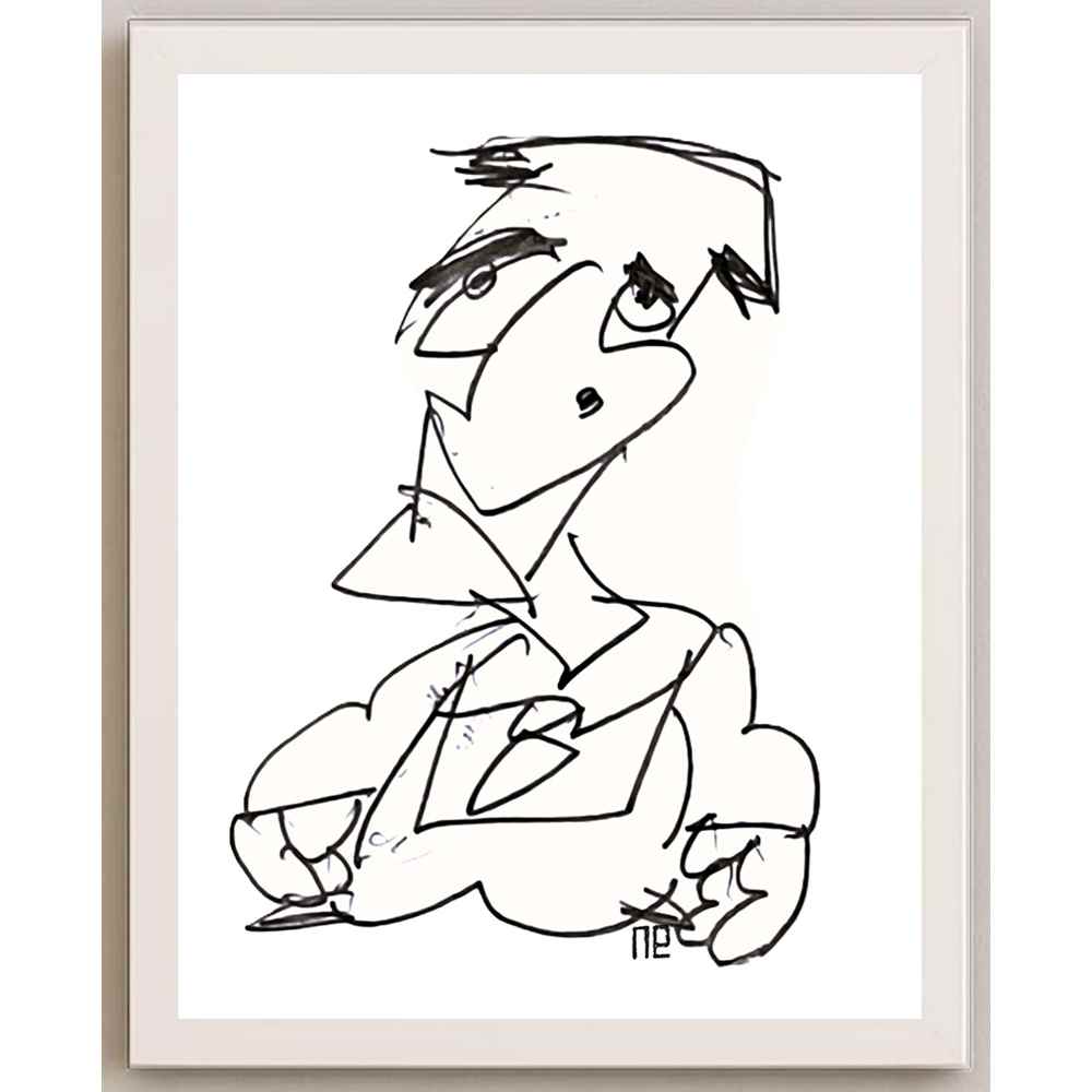 Nezih Danyal Tipler Kişiye Özel Sertifikalı Sınırlı Fine Art Karikatür Baskı NTP00107