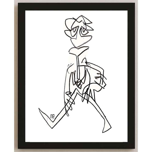 Nezih Danyal Tipler Kişiye Özel Sertifikalı Sınırlı Fine Art Karikatür Baskı NTP00108