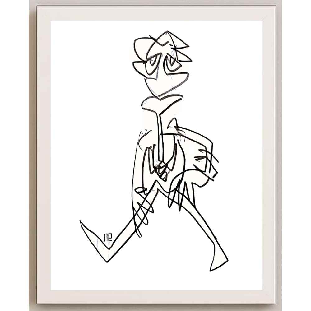 Nezih Danyal Tipler Kişiye Özel Sertifikalı Sınırlı Fine Art Karikatür Baskı NTP00108