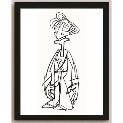 Nezih Danyal Tipler Kişiye Özel Sertifikalı Sınırlı Fine Art Karikatür Baskı NTP00109