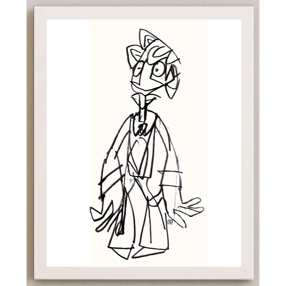 Nezih Danyal Tipler Kişiye Özel Sertifikalı Sınırlı Fine Art Karikatür Baskı NTP00110