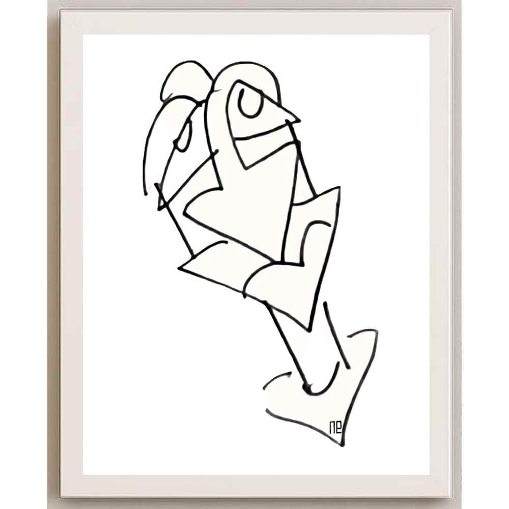 Nezih Danyal Tipler Kişiye Özel Sertifikalı Sınırlı Fine Art Karikatür Baskı NTP00112