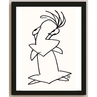 Nezih Danyal Tipler Kişiye Özel Sertifikalı Sınırlı Fine Art Karikatür Baskı NTP00113
