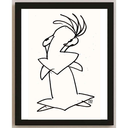 Nezih Danyal Tipler Kişiye Özel Sertifikalı Sınırlı Fine Art Karikatür Baskı NTP00113