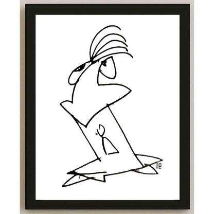 Nezih Danyal Tipler Kişiye Özel Sertifikalı Sınırlı Fine Art Karikatür Baskı NTP00115