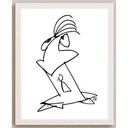 Nezih Danyal Tipler Kişiye Özel Sertifikalı Sınırlı Fine Art Karikatür Baskı NTP00115