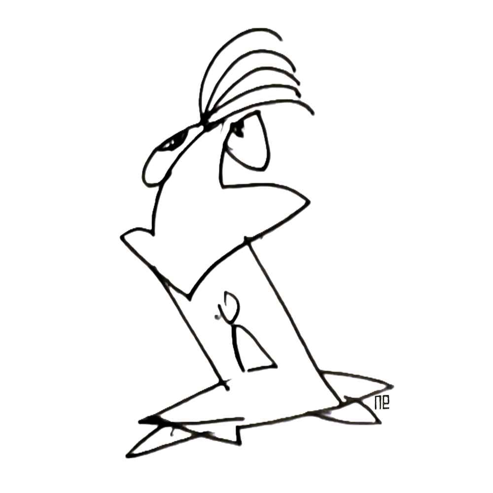 Nezih Danyal Tipler Kişiye Özel Sertifikalı Sınırlı Fine Art Karikatür Baskı NTP00115