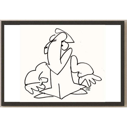 Nezih Danyal Tipler Kişiye Özel Sertifikalı Sınırlı Fine Art Karikatür Baskı NTP00116