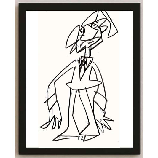 Nezih Danyal Tipler Kişiye Özel Sertifikalı Sınırlı Fine Art Karikatür Baskı NTP00117