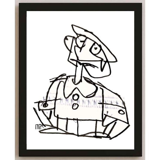 Nezih Danyal Tipler Kişiye Özel Sertifikalı Sınırlı Fine Art Karikatür Baskı NTP00119