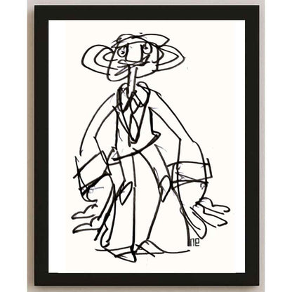 Nezih Danyal Tipler Kişiye Özel Sertifikalı Sınırlı Fine Art Karikatür Baskı NTP00120