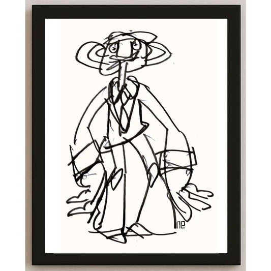 Nezih Danyal Tipler Kişiye Özel Sertifikalı Sınırlı Fine Art Karikatür Baskı NTP00120