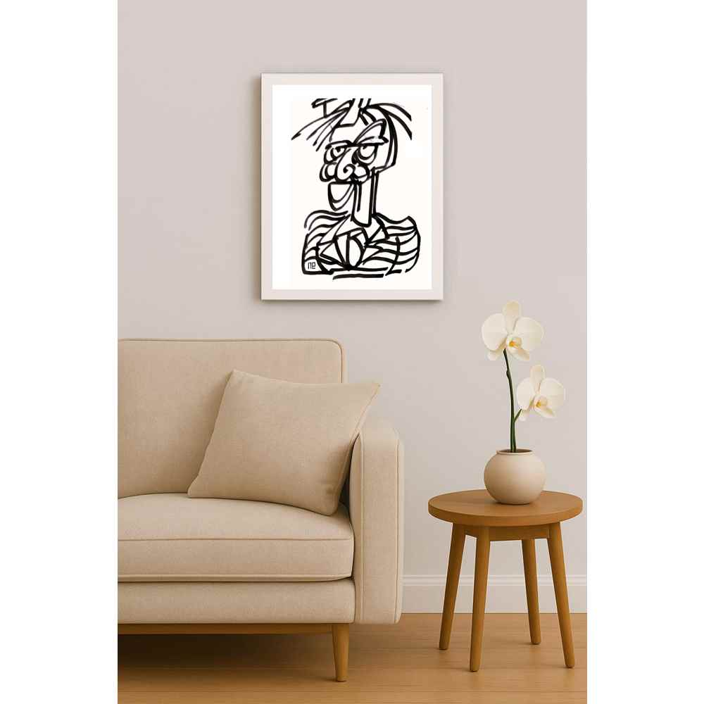 Nezih Danyal Tipler Kişiye Özel Sertifikalı Sınırlı Fine Art Karikatür Baskı NTP00126