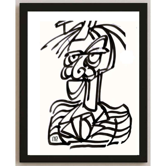 Nezih Danyal Tipler Kişiye Özel Sertifikalı Sınırlı Fine Art Karikatür Baskı NTP00126