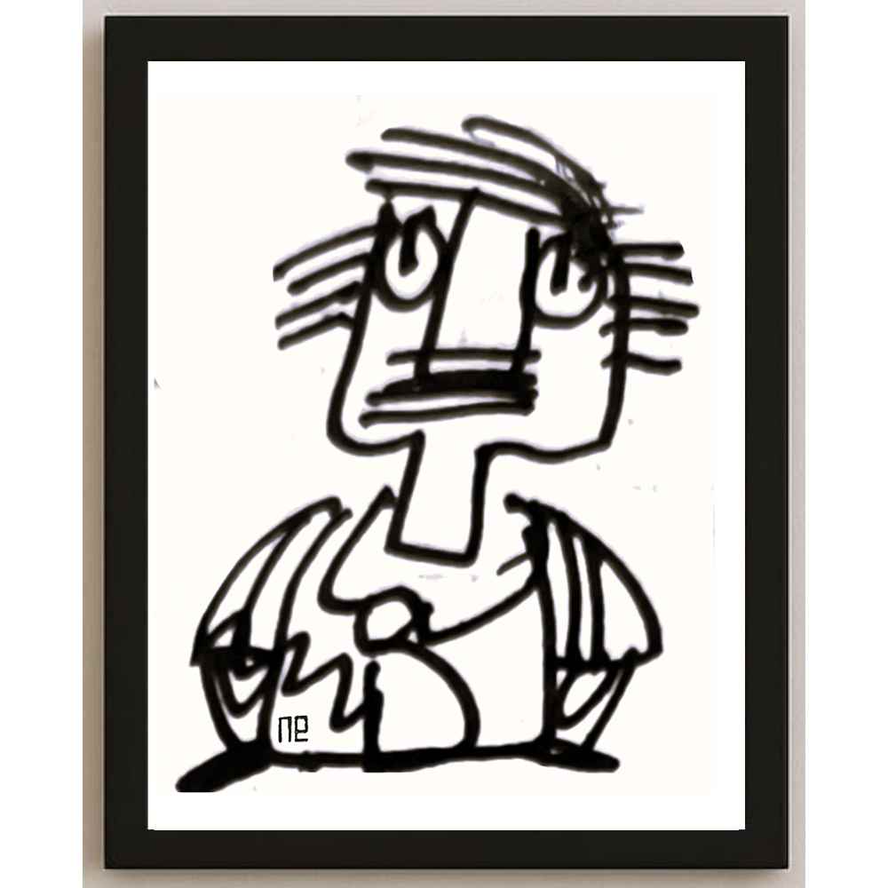 Nezih Danyal Tipler Kişiye Özel Sertifikalı Sınırlı Fine Art Karikatür Baskı NTP00127