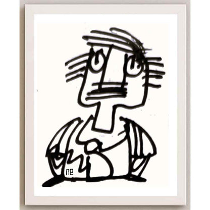 Nezih Danyal Tipler Kişiye Özel Sertifikalı Sınırlı Fine Art Karikatür Baskı NTP00127