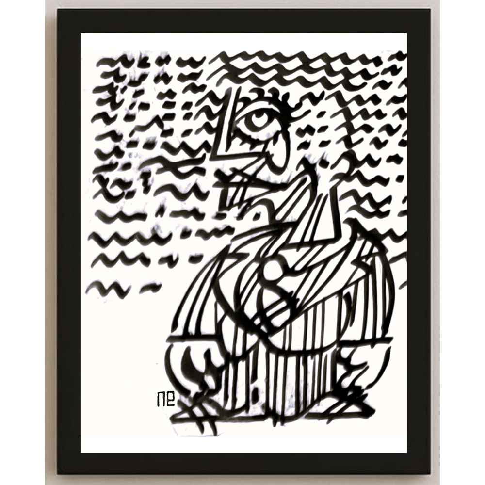Nezih Danyal Tipler Kişiye Özel Sertifikalı Sınırlı Fine Art Karikatür Baskı NTP00128